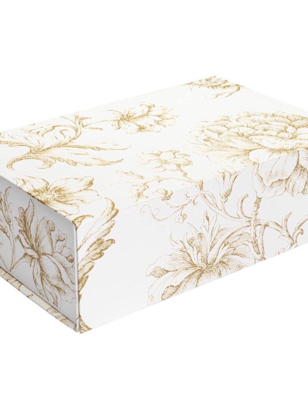 Luxury Keepsake Gift Box | Gold Floral, 11.5" x 7.5" x 3.5"